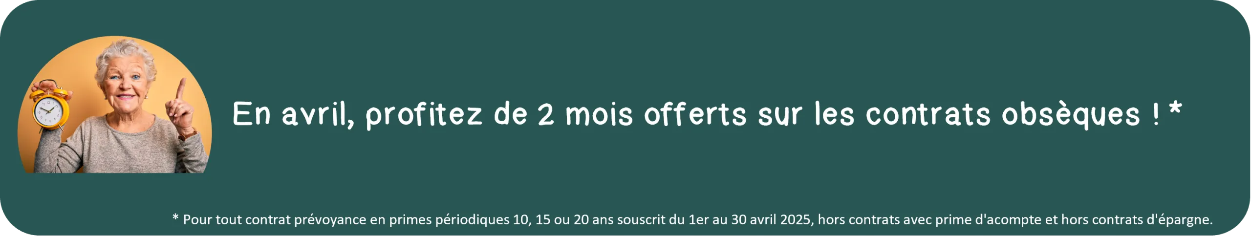 Bannière d'offre contrat obsèques
